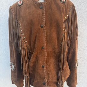 Vintage 80-90’s Fringe suede jacket